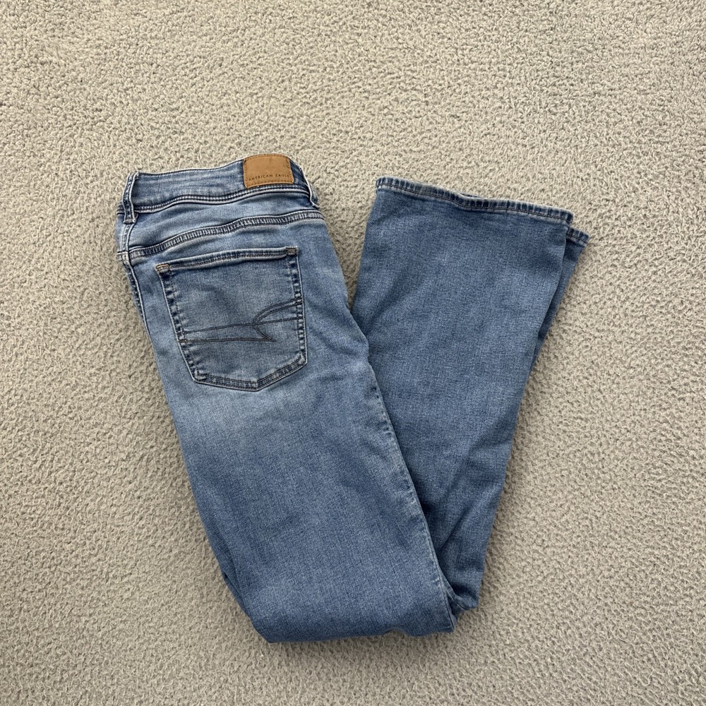 American Eagle Kick Boot Jeans Mid Rise Boho Festival Rodeo Women's 6 x 29